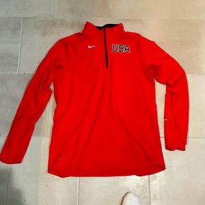 Nike USA 1/4 zip running pullover